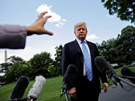 Президент США Дональд Трамп общается с журналистами в Вашингтоне Президент США Дональд Трамп общается с журналистами в Вашингтоне