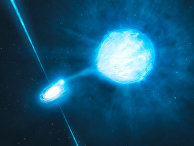 Чёрная дыра NGC 300 X-1 в представлении художника. Иллюстрация ESO Чёрная дыра NGC 300 X-1 в представлении художника. Иллюстрация ESO