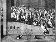 Вступление Генриха IV в Париж 22 марта 1594, анонимный французский художник Вступление Генриха IV в Париж 22 марта 1594, анонимный французский художник