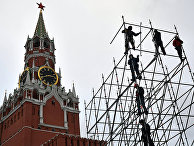 Монтаж металлической конструкции на Васильевском спуске в Москве Монтаж металлической конструкции на Васильевском спуске в Москве