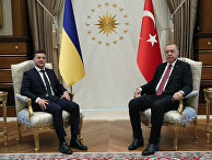 Президент Турции Реджеп Тайип Эрдоган и президент Украины Владимир Зеленский во время встречи в Анкаре Президент Турции Реджеп Тайип Эрдоган и президент Украины Владимир Зеленский во время встречи в Анкаре