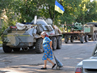 Военная техника в восточноукраинском городе Лисичанск Военная техника в восточноукраинском городе Лисичанск