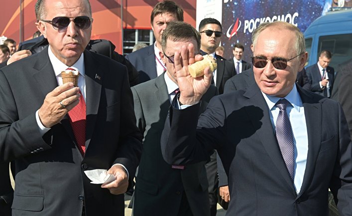 Президент РФ В. Путин и президент Турции Р. Т. Эрдоган посетили авиасалон МАКС 2019 Президент РФ В. Путин и президент Турции Р. Т. Эрдоган посетили авиасалон МАКС 2019