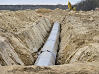 Строительство нового европейского газопровода в районе Любмина, Германия Строительство нового европейского газопровода в районе Любмина, Германия