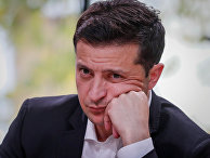 Президент Украины Владимир Зеленский общается с журналистами в Киеве Президент Украины Владимир Зеленский общается с журналистами в Киеве