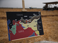 Карта операции Турции в Сирии для телевизионной трансляции в Акчакале Карта операции Турции в Сирии для телевизионной трансляции в Акчакале