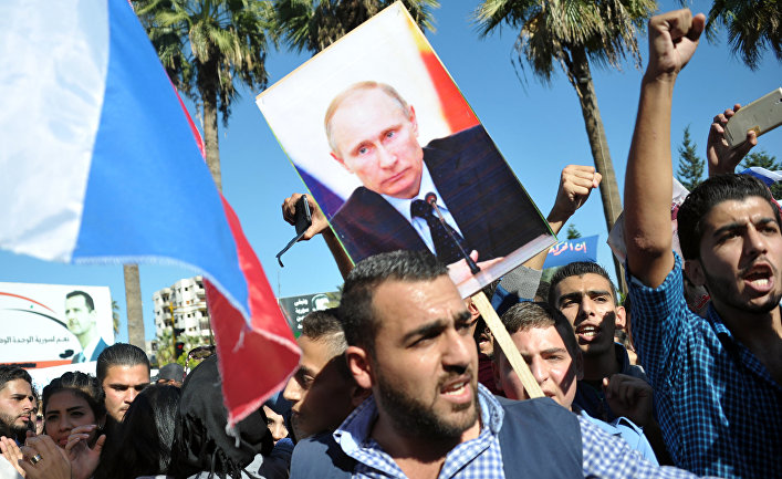 Митинг в поддержку операции российской авиагруппы прошел в городе Тартус Митинг в поддержку операции российской авиагруппы прошел в городе Тартус