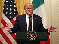 Президент США Дональд Трамп во время совместной пресс-конференции с президентом Италии Серджио Маттареллой Президент США Дональд Трамп во время совместной пресс-конференции с президентом Италии Серджио Маттареллой