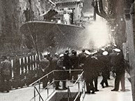 Шведский эсминец HMS Småland в туннеле базы Мускё Шведский эсминец HMS Småland в туннеле базы Мускё