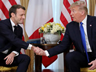 Президент Франции Эммануэль Макрон во время встречи с президентом США Дональдом Трампом Президент Франции Эммануэль Макрон во время встречи с президентом США Дональдом Трампом
