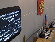 Информационное табло о количественном голосовании на пленарном заседании Государственной Думы РФ Информационное табло о количественном голосовании на пленарном заседании Государственной Думы РФ