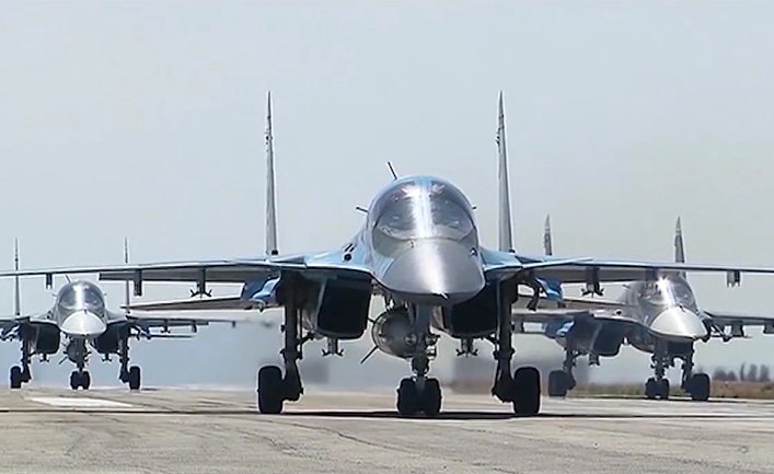 Вылет первой группы самолетов ВКС с авиабазы Хмеймим в пункты постоянного базирования на территории России