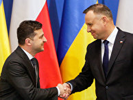 Президент Польши Анджей Дуда и президент Украины Владимир Зеленский Президент Польши Анджей Дуда и президент Украины Владимир Зеленский