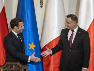Президент Франции Эммануэль Макрон и президент Польши Анджей Дуда Президент Франции Эммануэль Макрон и президент Польши Анджей Дуда