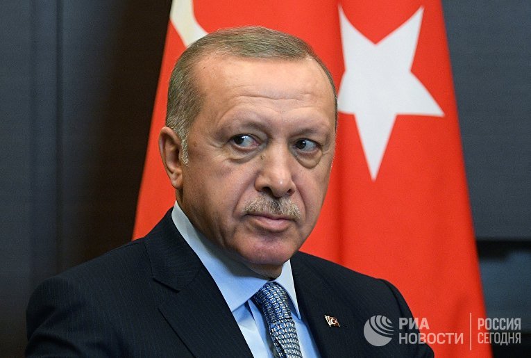 Президент РФ В. Путин встретился с президентом Турции Р. Т. Эрдоганом