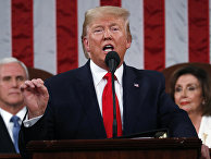 Президент США Дональд Трамп выступает в конгрессе с обращением к нации в Вашингтоне Президент США Дональд Трамп выступает в конгрессе с обращением к нации в Вашингтоне