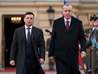 Президент Украины Владимир Зеленский и президент Турции Тайип Эрдоган Президент Украины Владимир Зеленский и президент Турции Тайип Эрдоган