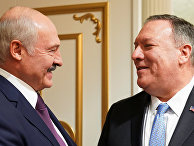 Президент Беларуси Александр Лукашенко и госсекретарь США Майк Помпео Президент Беларуси Александр Лукашенко и госсекретарь США Майк Помпео