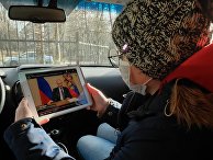 Трансляция обращения президента России В. Путина к гражданам из-за ситуации с коронавирусом Трансляция обращения президента России В. Путина к гражданам из-за ситуации с коронавирусом