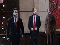 Изображения Си Цзиньпина, Дональда Трампа, Ленина и Сталина в Москве Изображения Си Цзиньпина, Дональда Трампа, Ленина и Сталина в Москве