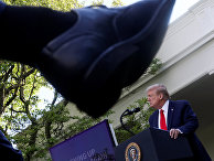Президент США Дональд Трамп во время ежедневного брифинга в Вашингтоне, США Президент США Дональд Трамп во время ежедневного брифинга в Вашингтоне, США