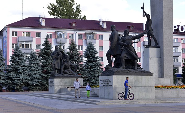 Вид на Площадь Партизан в Брянске