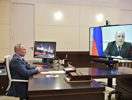 Президент РФ В. Путин провел встречу с премьер-министром РФ М. Мишустиным Президент РФ В. Путин провел встречу с премьер-министром РФ М. Мишустиным