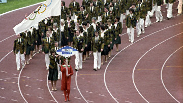 Команда Австралии на церемонии открытия Олимпиады