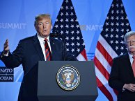 Пресс-конференция президента США Д. Трампа на саммите НАТО Пресс-конференция президента США Д. Трампа на саммите НАТО