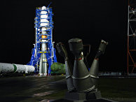Ракета-носитель "Союз-2.1б" со спутником военного назначения перед стартом с космодрома "Плесецк" в Архангельской области Ракета-носитель "Союз-2.1б" со спутником военного назначения перед стартом с космодрома "Плесецк" в Архангельской области