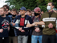 Участники акции протеста в Минске Участники акции протеста в Минске