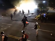 Watch Portland Police charge antifa line Watch Portland Police charge antifa line
