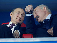 Президент России Владимир Путин и президент Белоруссии Александр Лукашенко на церемонии закрытия Европейских игр-2019 в Минске Президент России Владимир Путин и президент Белоруссии Александр Лукашенко на церемонии закрытия Европейских игр-2019 в Минске
