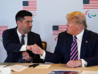 Президент США Дональд Трамп и Чад Вулф Президент США Дональд Трамп и Чад Вулф