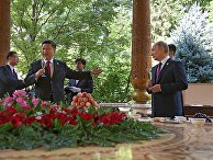 Президент РФ Владимир Путин и председатель КНР Си Цзиньпин в Душанбе Президент РФ Владимир Путин и председатель КНР Си Цзиньпин в Душанбе