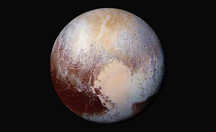 Снимок планеты Плутона, сделанный автоматической межпланетной станцией «Новые горизонты»
