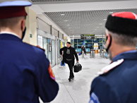 Профилактическая работа казаков-дружинников по соблюдению масочного режима в аэропорту Домодедово Профилактическая работа казаков-дружинников по соблюдению масочного режима в аэропорту Домодедово