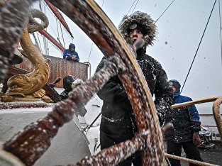 Экспедиция учебного парусного судна "Седов" по маршруту Северного пути