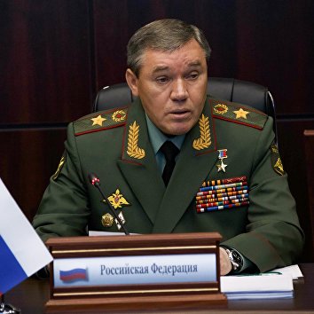 Начальник Генерального штаба Вооруженных сил РФ Валерий Герасимов на заседании Комитета начальников штабов вооруженных сил стран СНГ