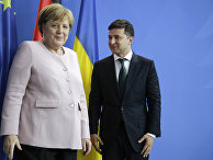 Ангела Меркель и Владимир Зеленский в Берлине Ангела Меркель и Владимир Зеленский в Берлине