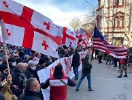 Акция протеста оппозиции в Тбилиси Акция протеста оппозиции в Тбилиси