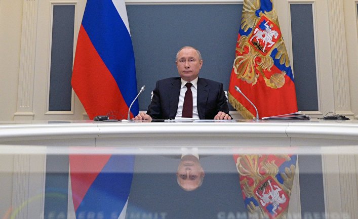 Президент РФ В. Путин выступил на онлайн-саммите по климату