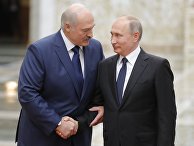 Президент РФ Владимир Путин и президент Белоруссии Александр Лукашенко на встрече глав ОДКБ в Минске. 30 ноября 2017 Президент РФ Владимир Путин и президент Белоруссии Александр Лукашенко на встрече глав ОДКБ в Минске. 30 ноября 2017