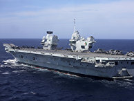 Авианосец HMS Queen Elizabeth у берегов Португалии Авианосец HMS Queen Elizabeth у берегов Португалии