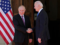 Президент России Владимир Путин и президент США Джо Байден Президент России Владимир Путин и президент США Джо Байден