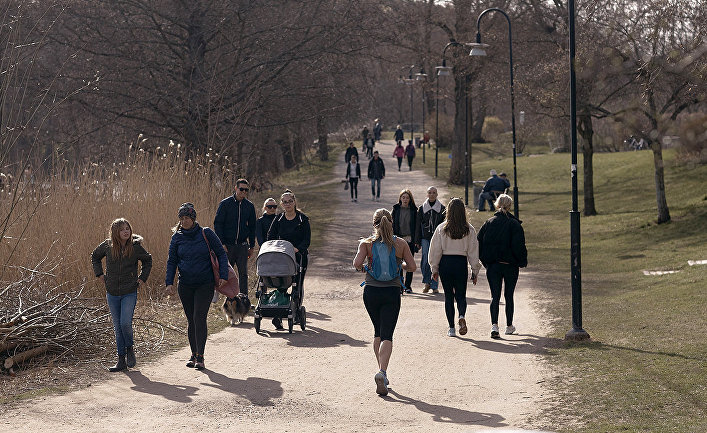 Посетителя парка в Стокгольме, Швеция